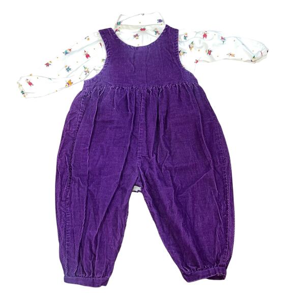 Vintage Carters 90s purple corduroy jester jack in box romper outfit 18-24 month - Picture 7 of 11